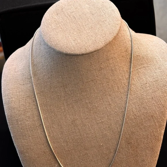 Sleek Sterling Silver Snake Chain Necklace - Picture 4 of 12